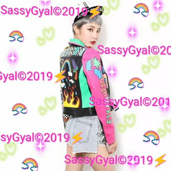 Vegan Leather Kawaii Punk Jacket - Picture 5 of 5